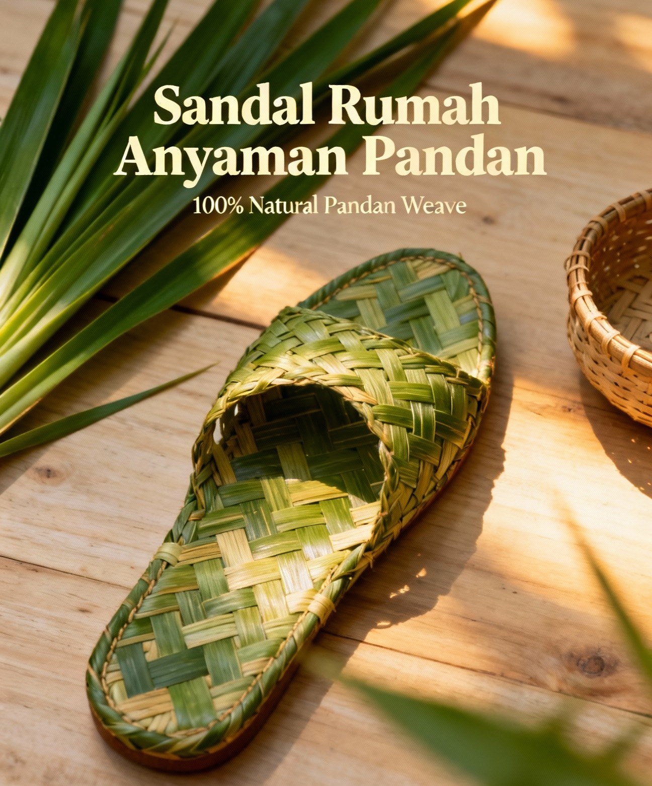 Sandal Rumah Anyaman Pandan